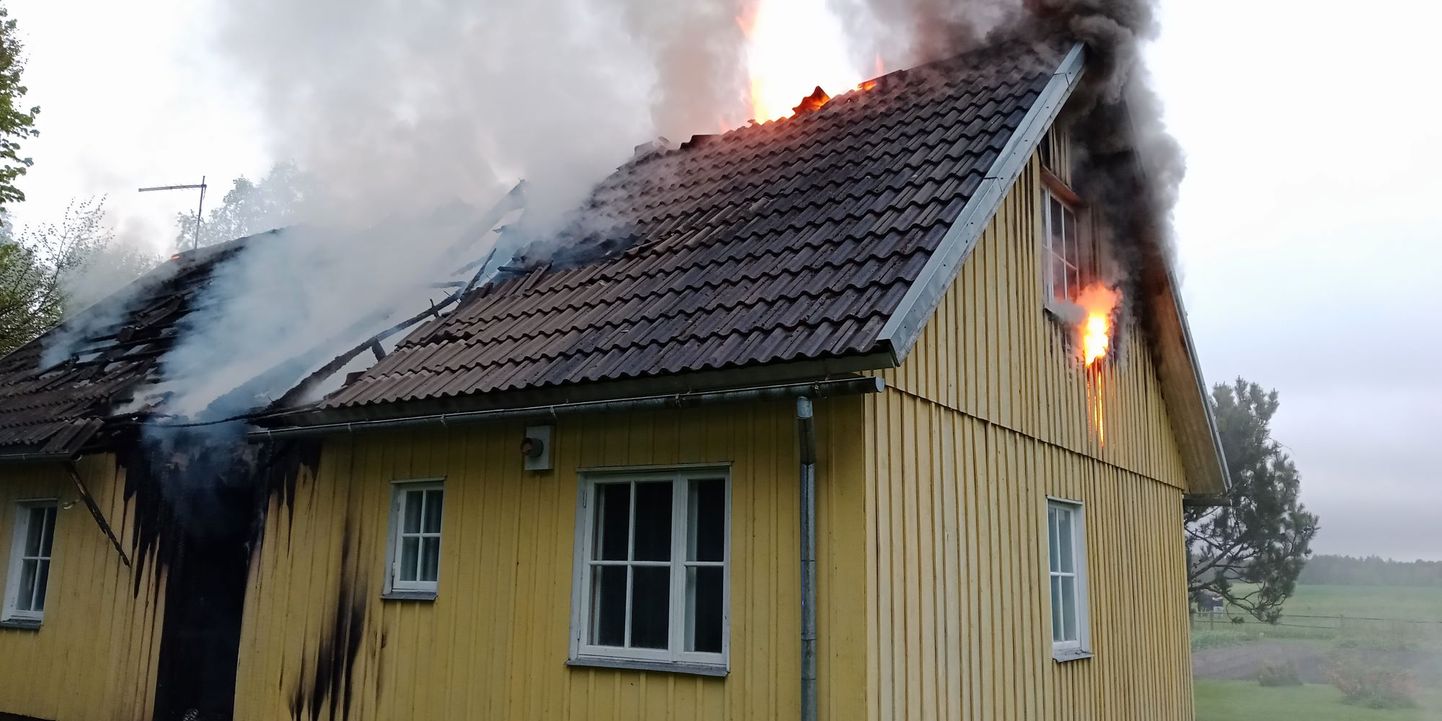 Tulekahju Mätasselja külas Saaremaal
