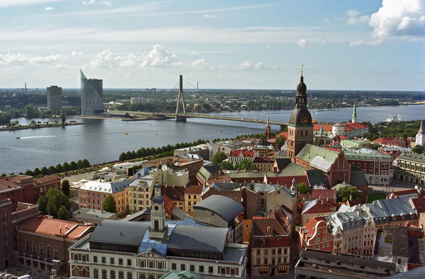 Вид на столицу Латвии.