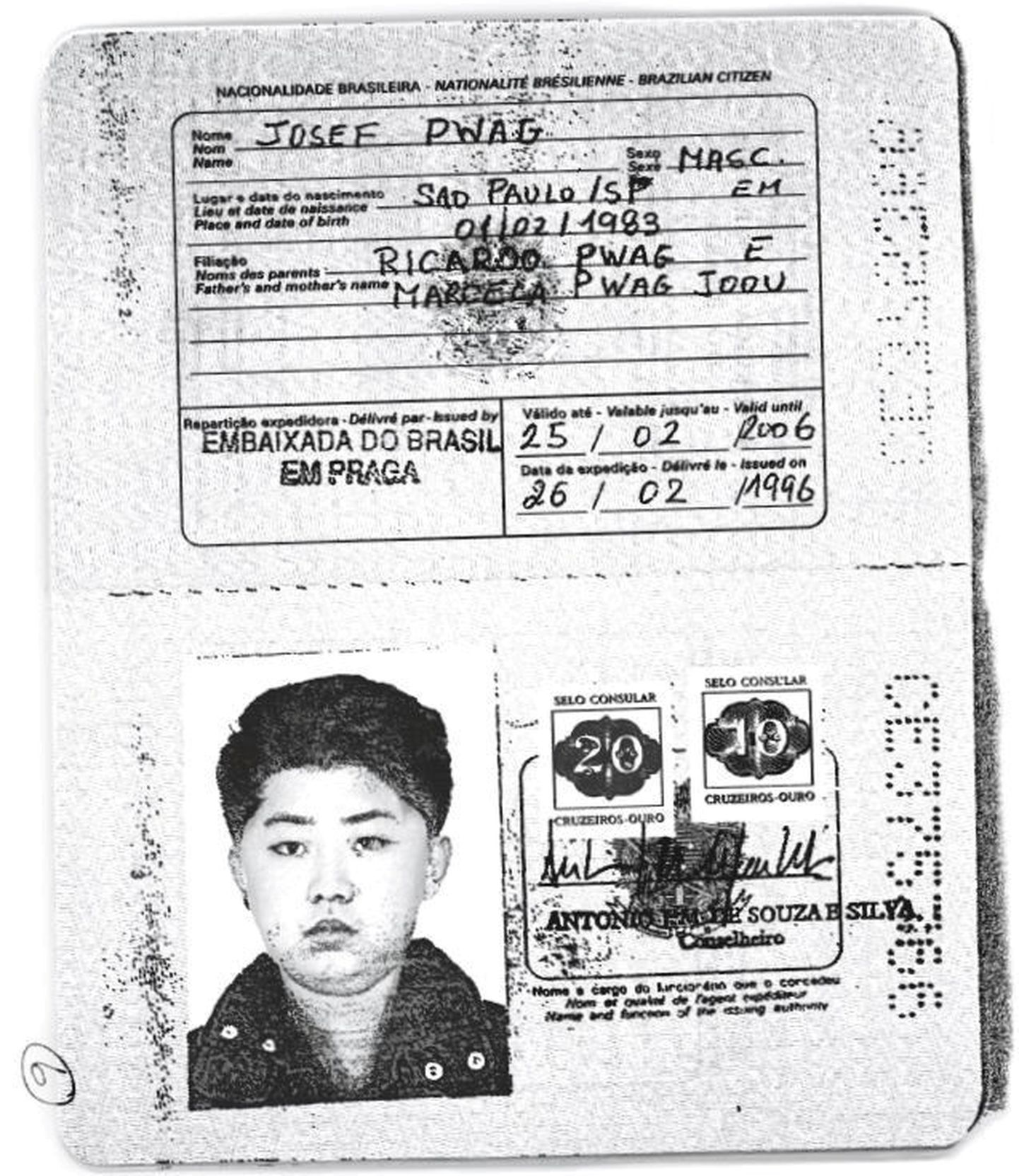 Noorukese Kim Jong-uni võltsitud pass