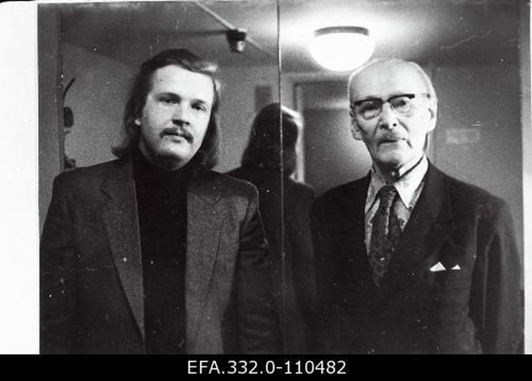 Helilooja Artur Uritamm (paremal) ja pianist Kalle Randalu