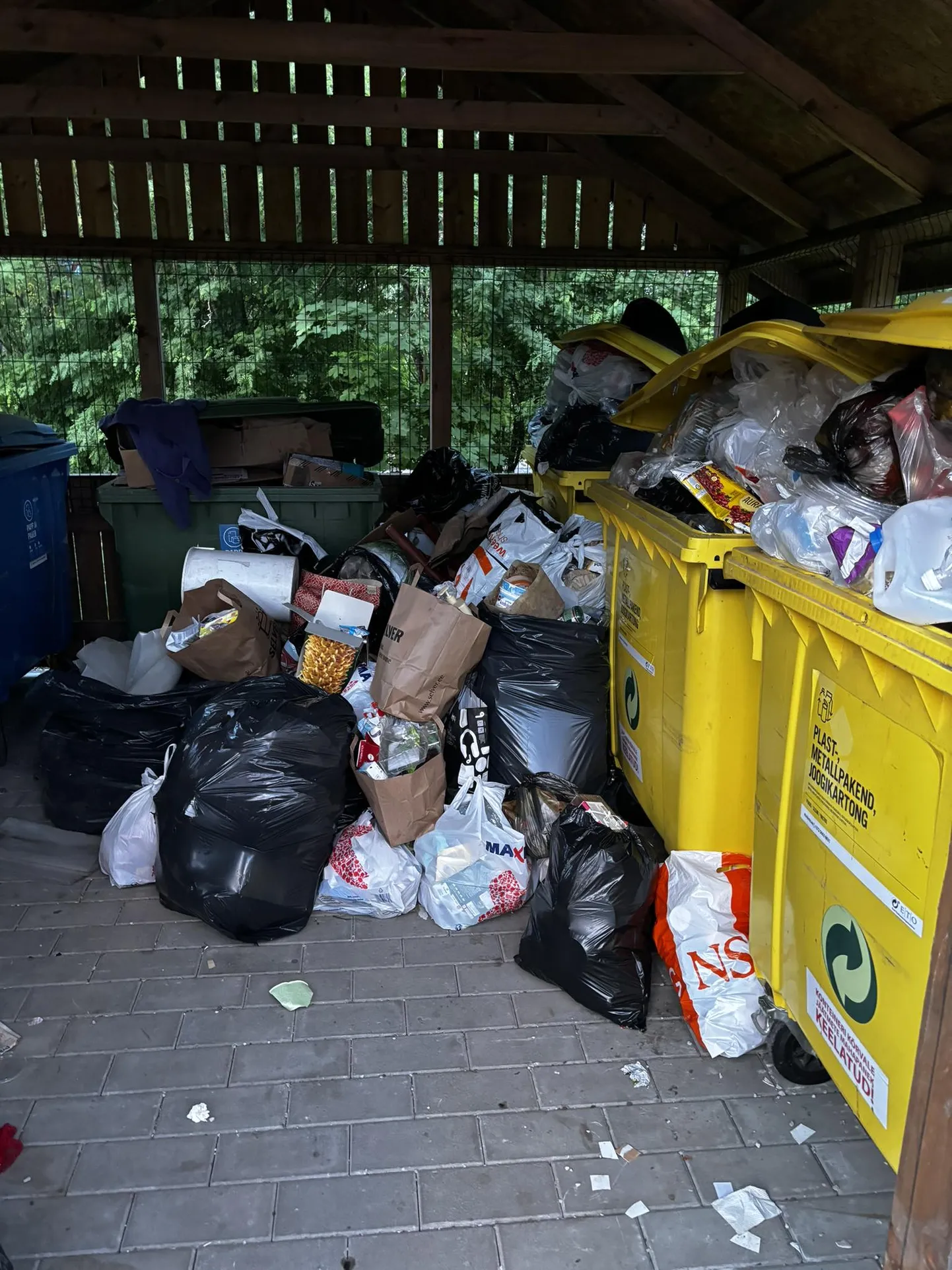 Inimene ei lähe prügikotiga koju tagasi: kui konteinerisse ei mahu, jätab selle konteineri kõrvale.