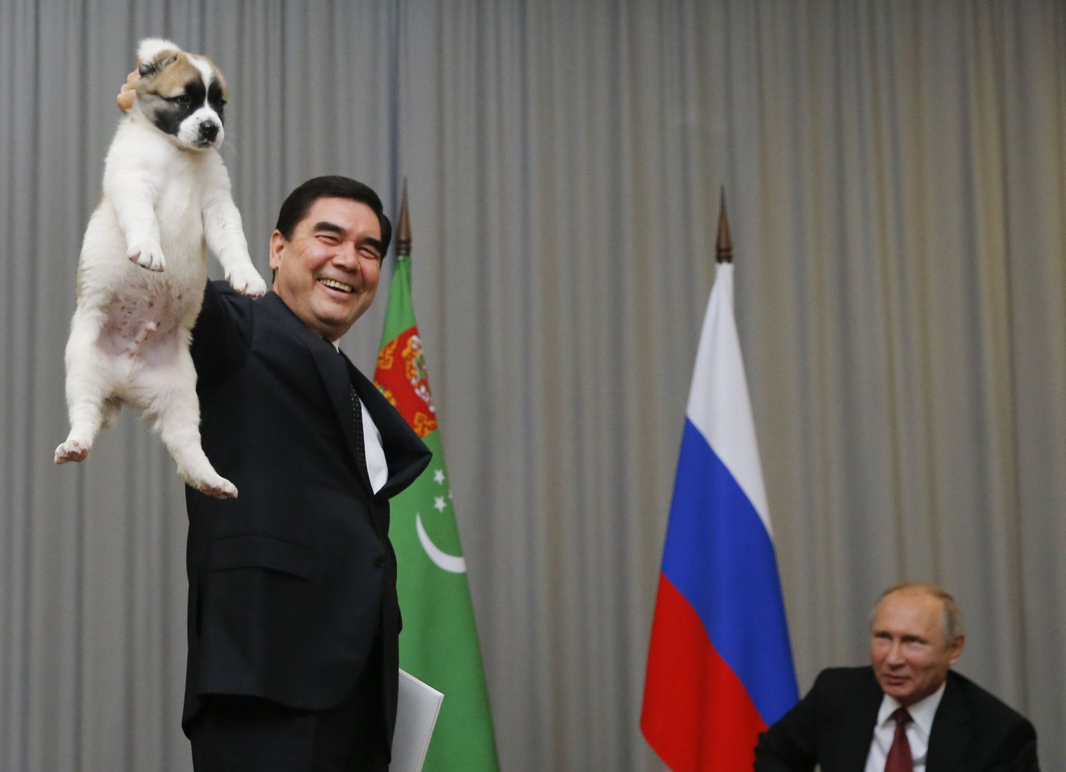 Gurbangulõ Berdõmuhhamedov kohtumas Moskvas Vladimir Putiniga.