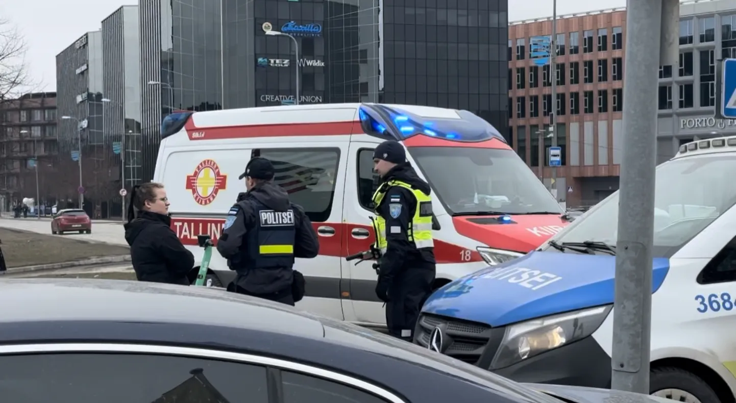 Авария в центре Таллинна.