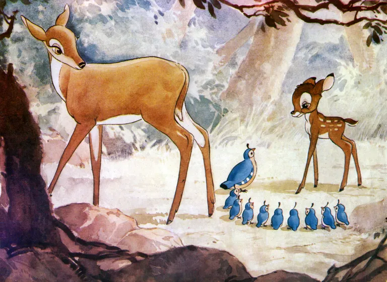Kaader Disney stuudio 1942. aasta animafilmist «Bambi»