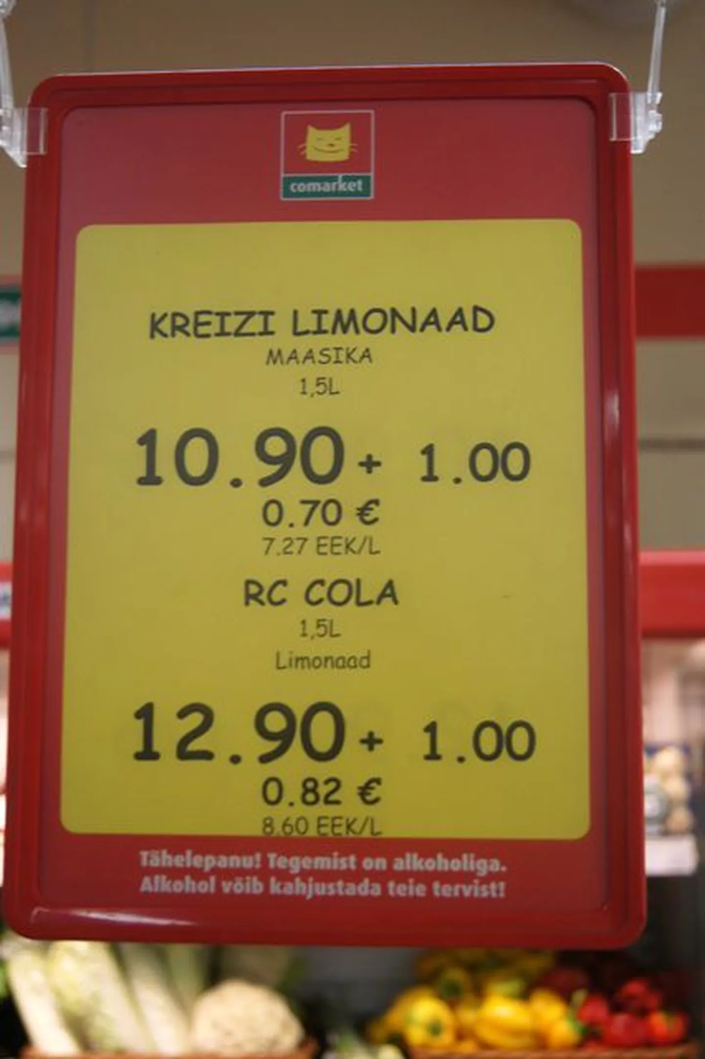 Comarket tegi limonaadidest alkoholi.