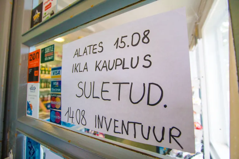 Эви Айдбрерг закрыла магазин в Икла в 2016 году, когда в Айнажи открыли магазин  Alko1000.