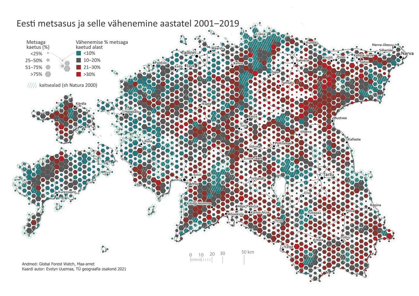 Andmed: Global Forest Watch, maa-amet