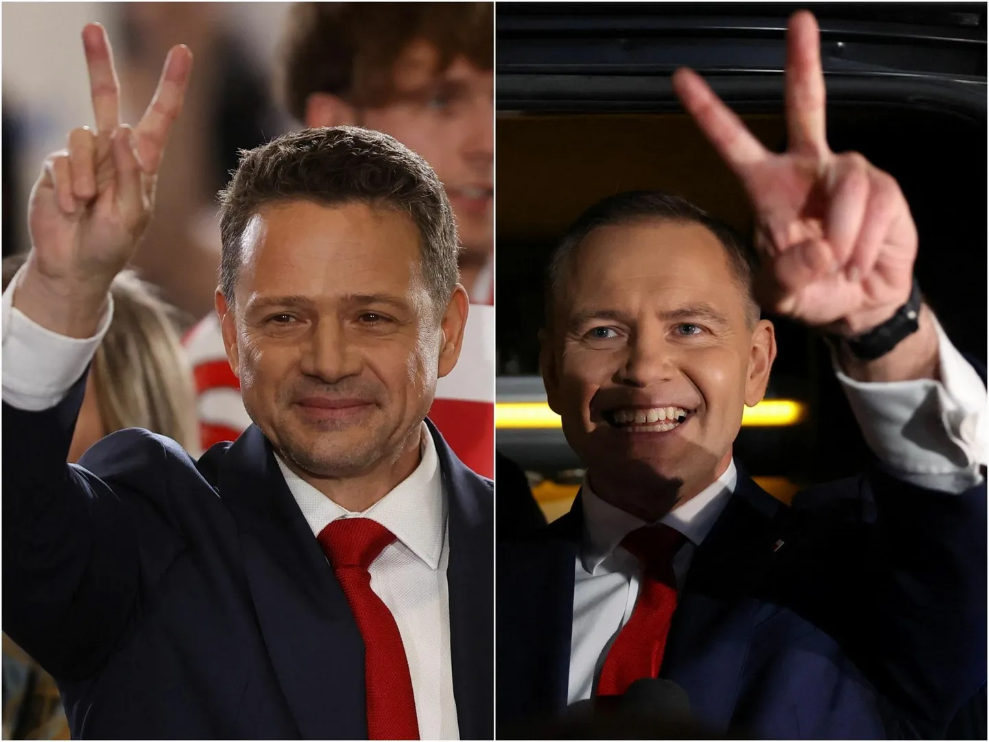 Poola presidendikandidaadid Karol Nawrocki ja Rafał Trzaskowski.
