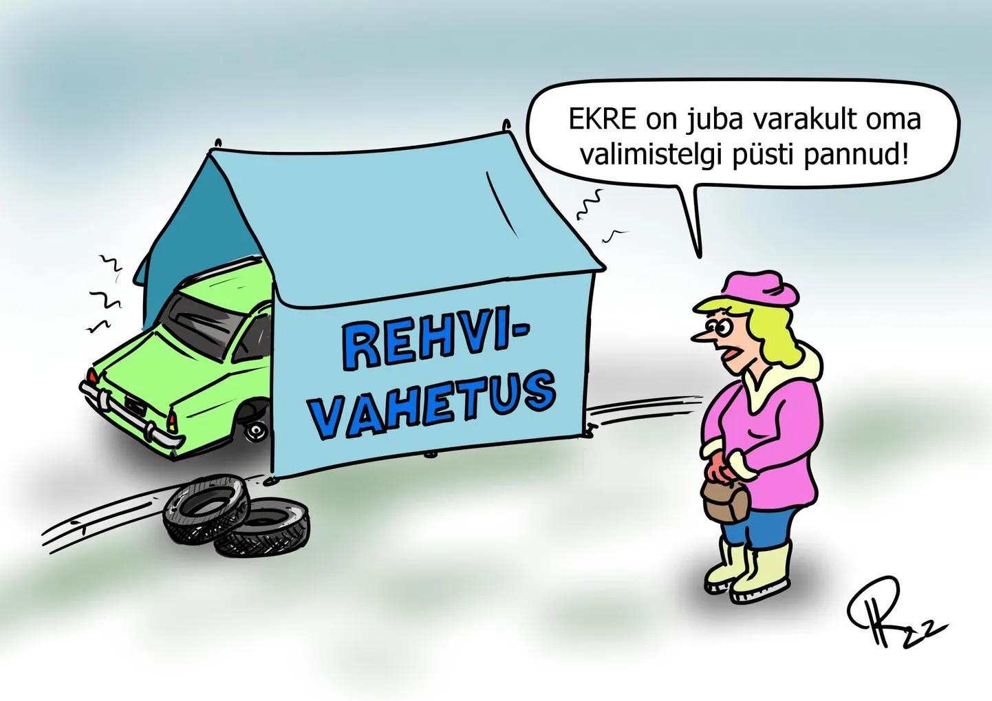 Nädala karikatuur "Talv ja valimised".