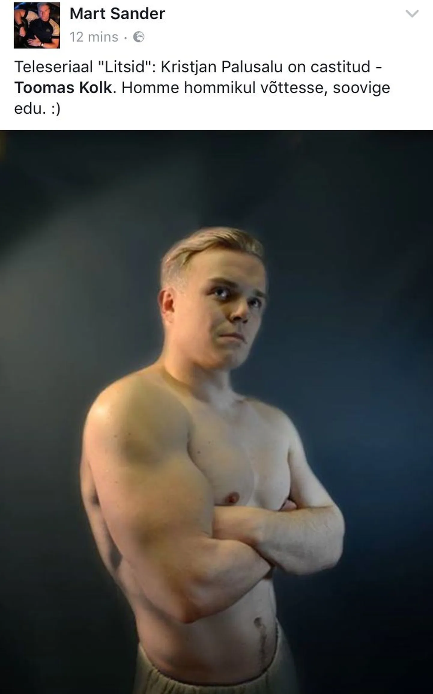 «Eesti otsib superstaari» saatest tuntud laulja Toomas Kolk mängib Mart Sanderi uues seriaalis «Litsid»