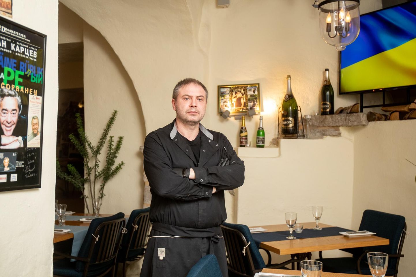 Odessa peakokk Yuriy Chernov, kes on pidanud restorani ka Dubais ja Odessas. FOTO: Eero Vabamägi