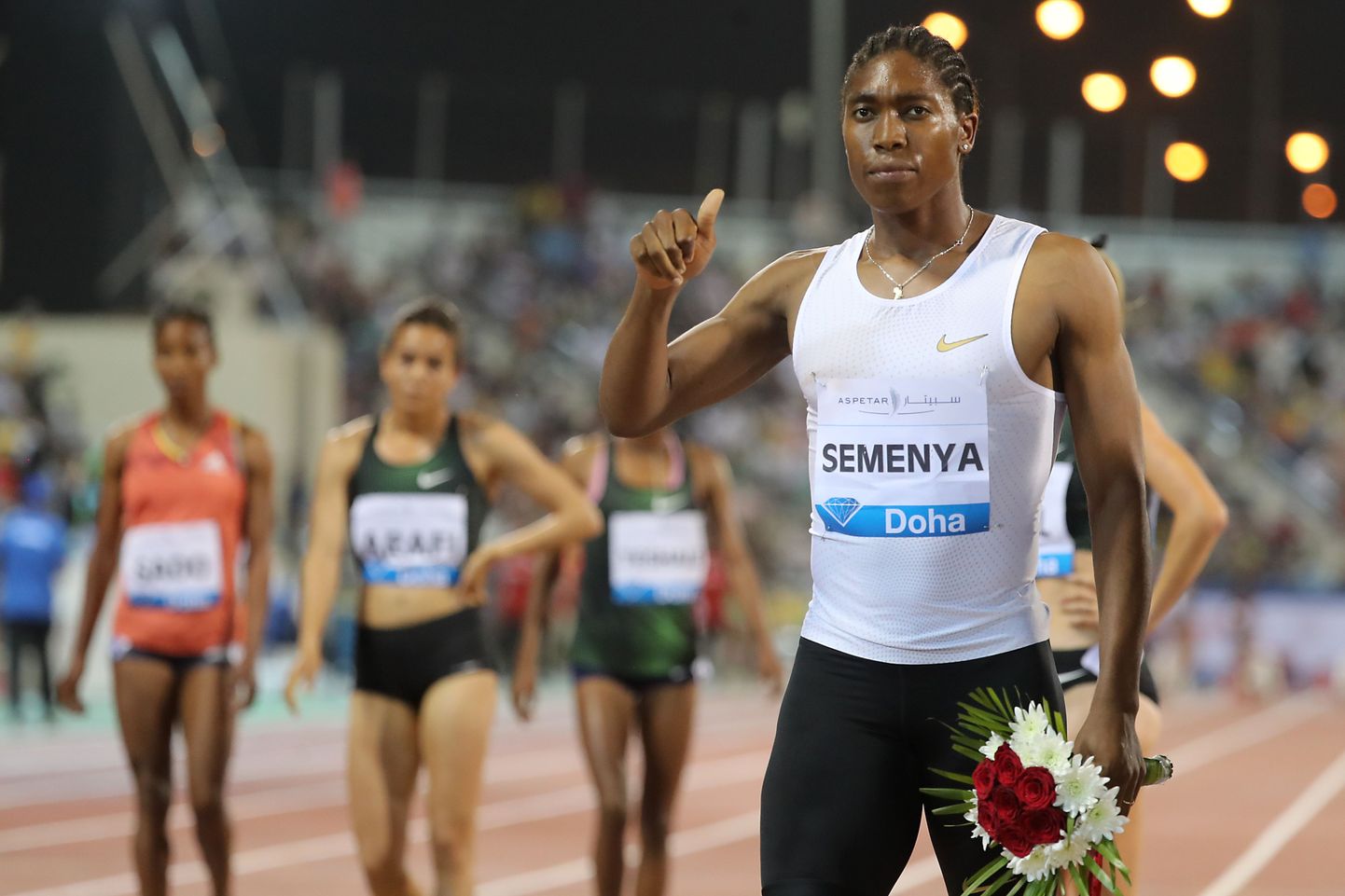 Naiste 1500 meetri jooksu võitis Lõuna-Aafrika Vabariigi sportlane Caster Semenya.
