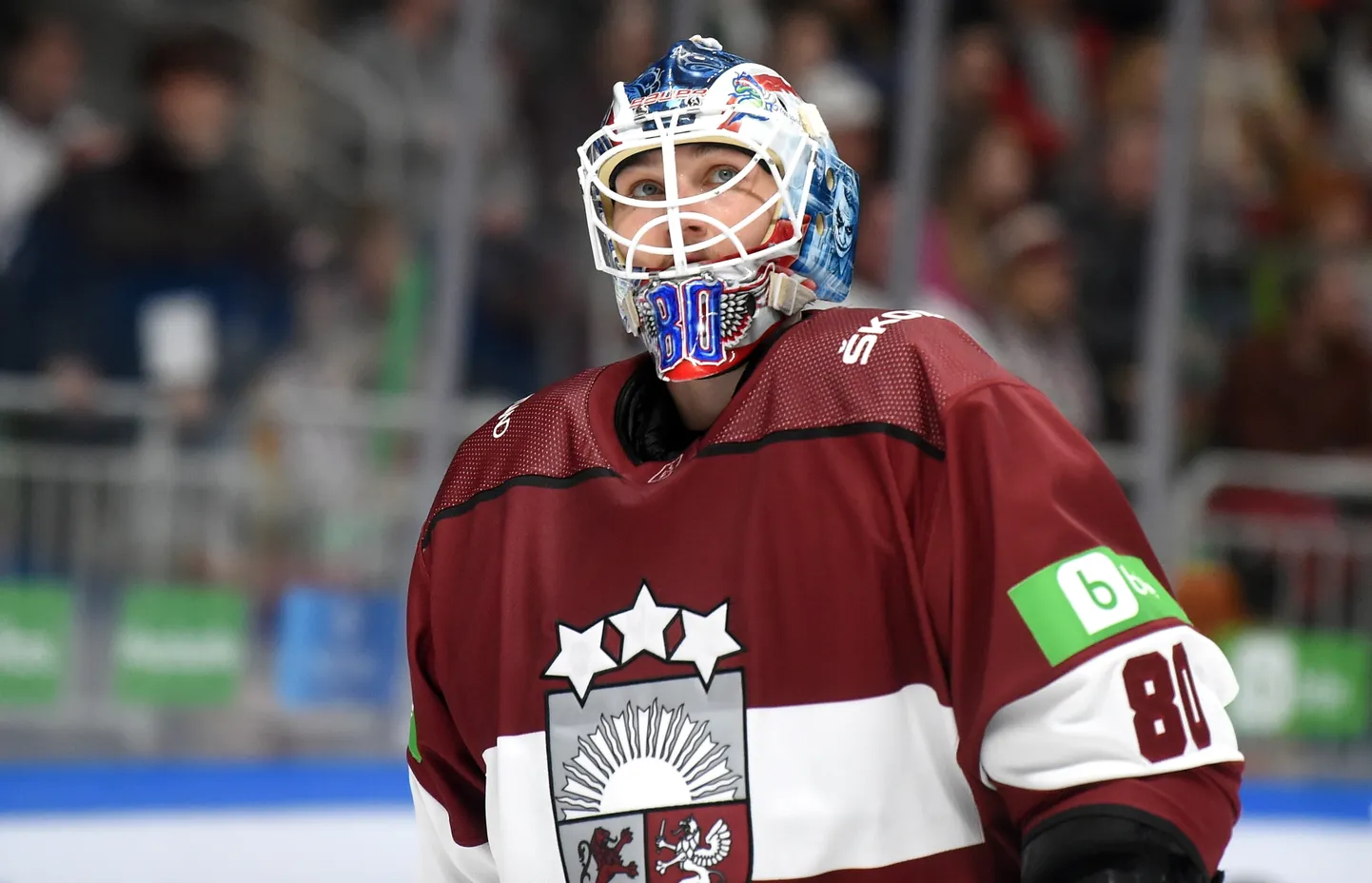 Latvijas hokeja izlases vārtsargs Elvis Merzļikins