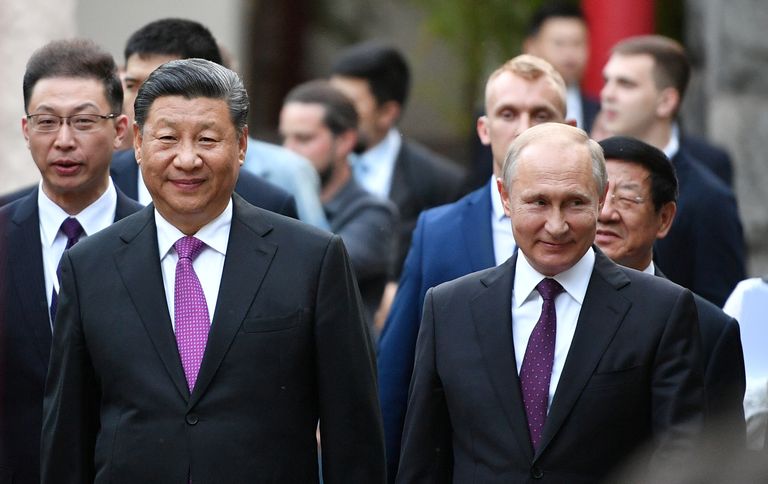 Xi Jinping ja Vladimir Putin Moskvas. 