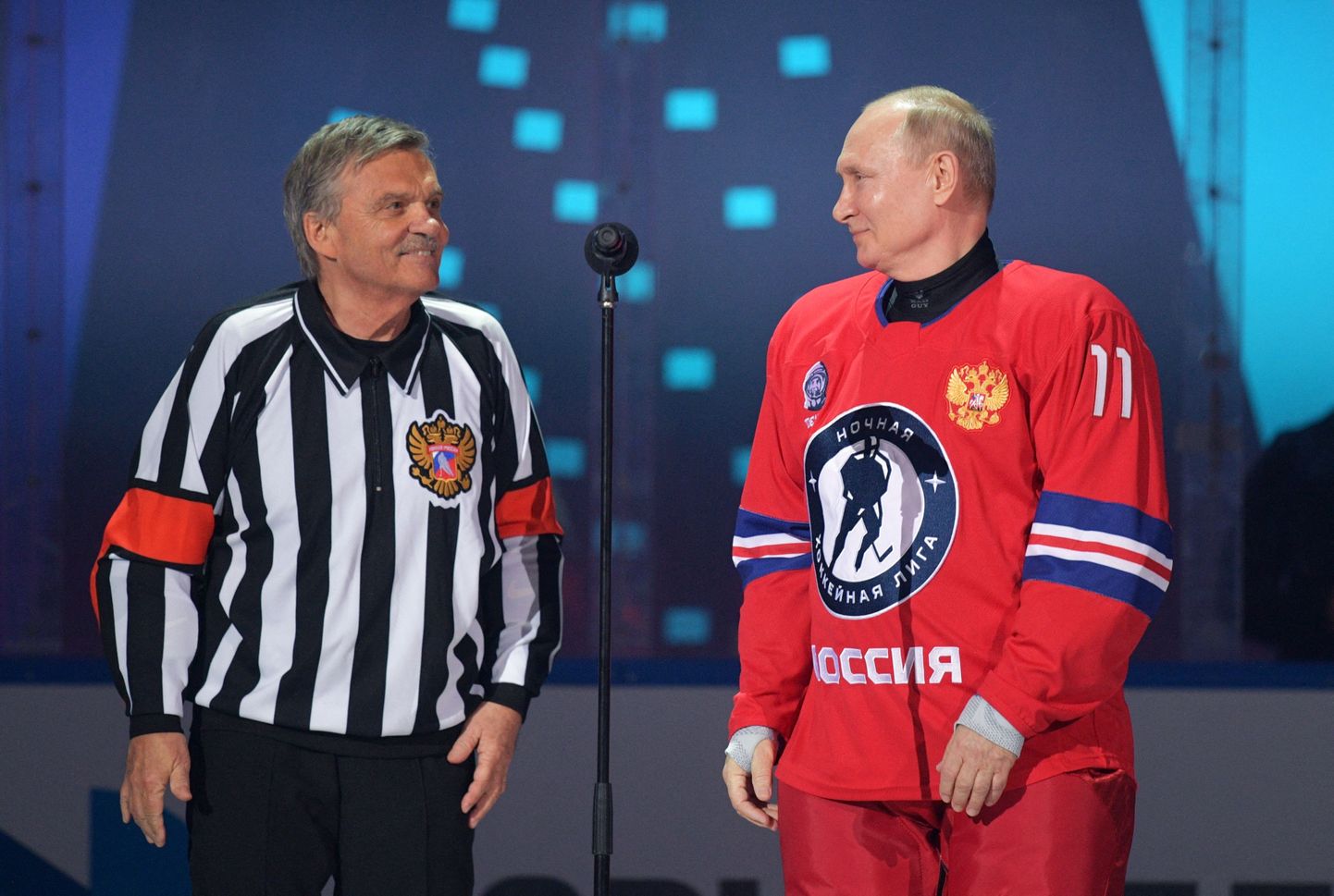 Rene Fasel (vasakul) koos Vladimir Putiniga.