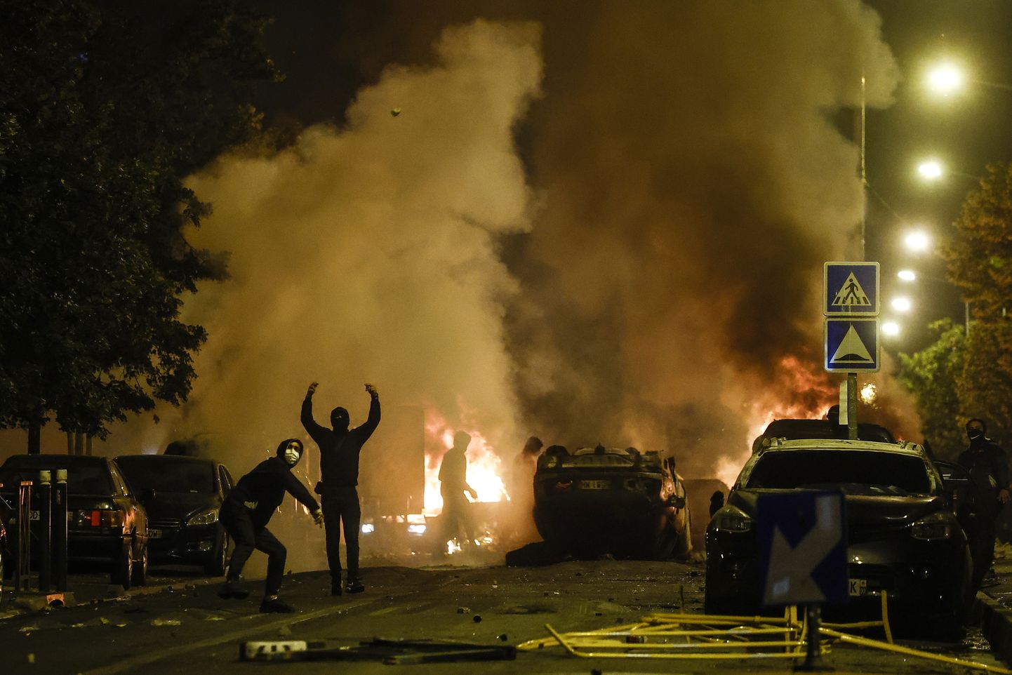Антиполицейские протесты в Нантере, недалеко от Парижа, где 17-летний молодой человек был застрелен сотрудниками дорожной полиции. 29 июня 2023 года.