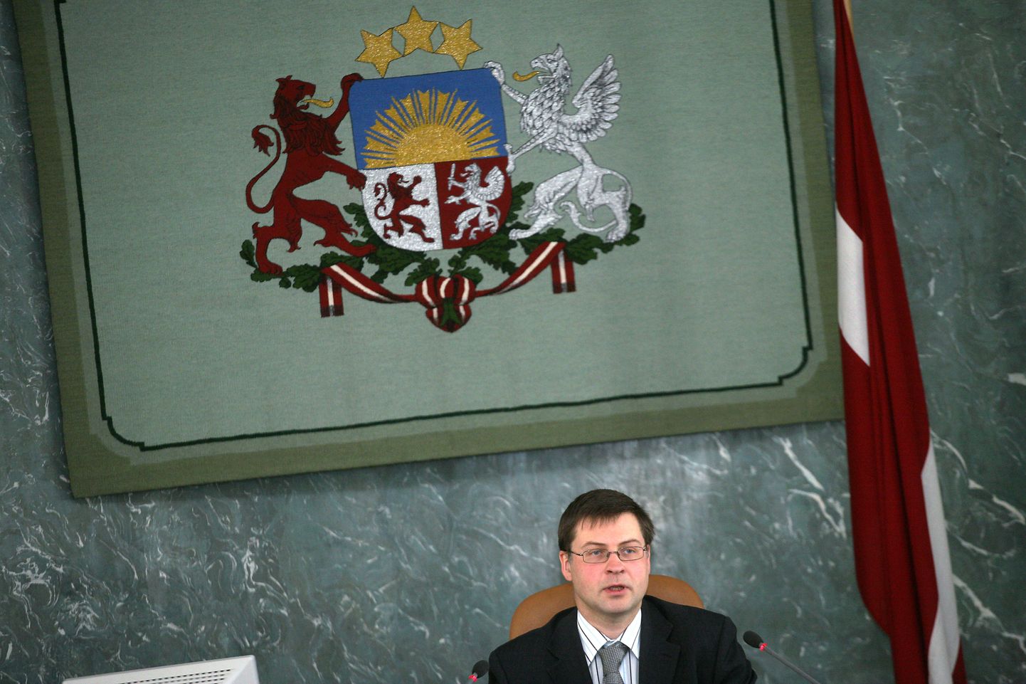 Премьер-министр Латвии Валдис Домбровскис.
