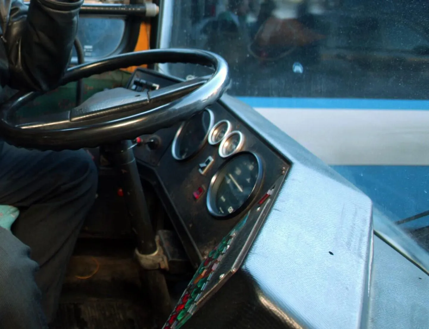 Bussijuhi töökoht. Illustreeriv foto.
