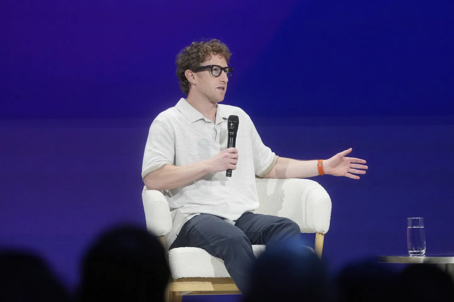 Meta asutaja ja tegevjuht Mark Zuckerberg esinemas tehisintellekti arendajate konverentsil LlamaCon 2025 Menlo Parkis, Californias, teisipäeval, 29. aprillil 2025