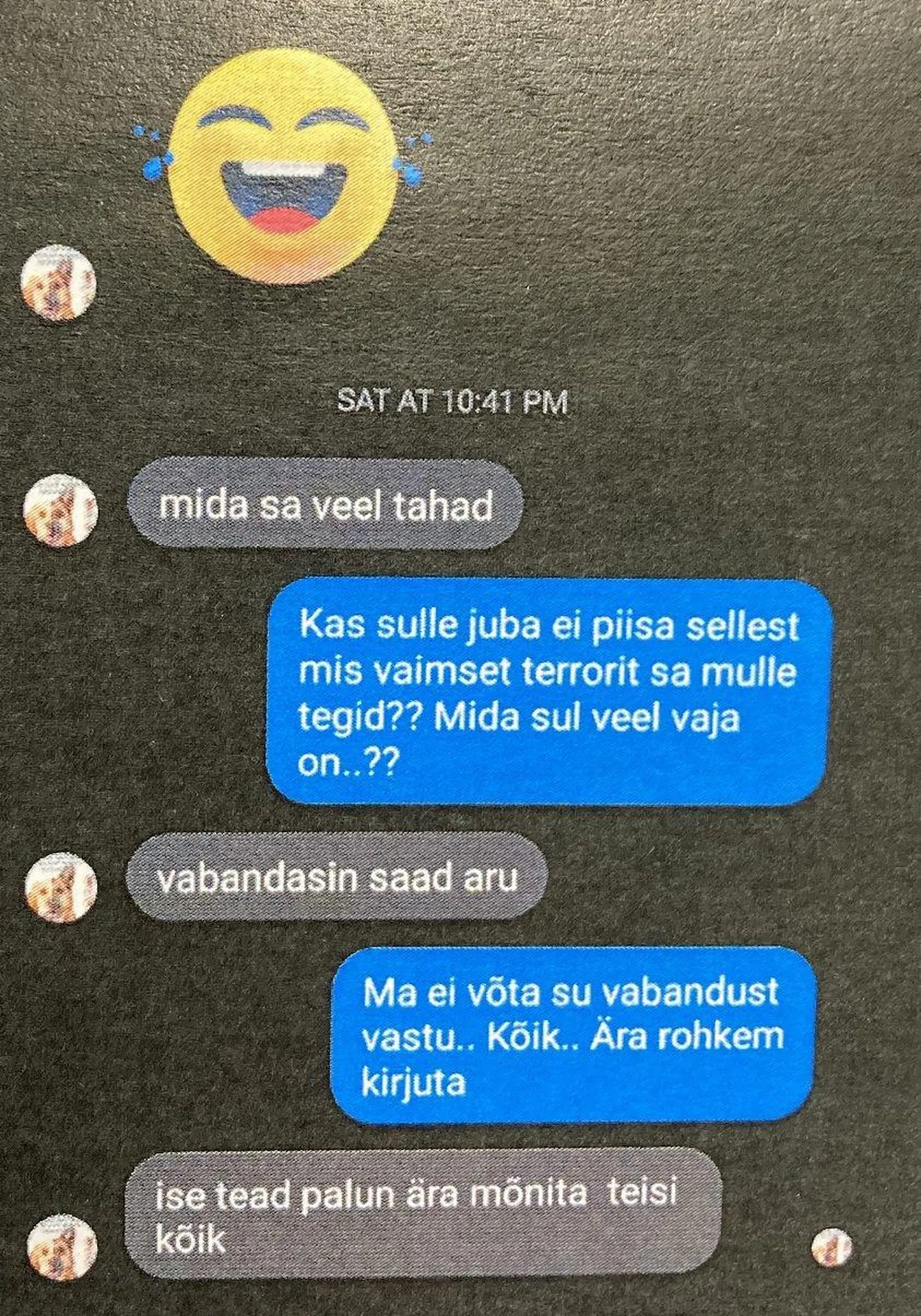 Pärast politseile avalduse tegemist üritas Alaväli tehtut siluda.