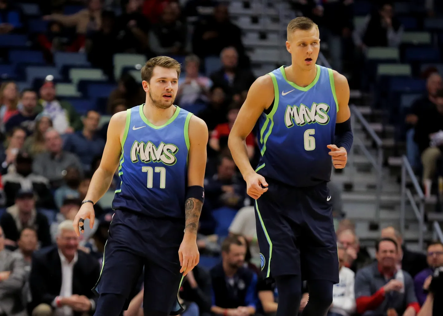 Luka Dončičs un Kristaps Porziņģis