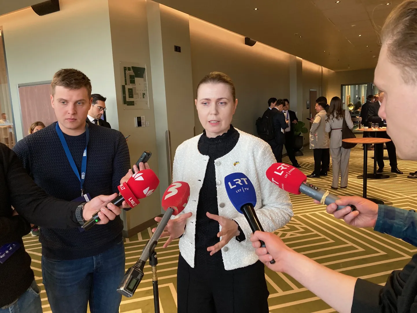 Leedu kaitseminister Dovilė Šakalienė Vilniuses rahvusvahelisel kaitsetööstuskonverentsil Baltic Miltech Summit.