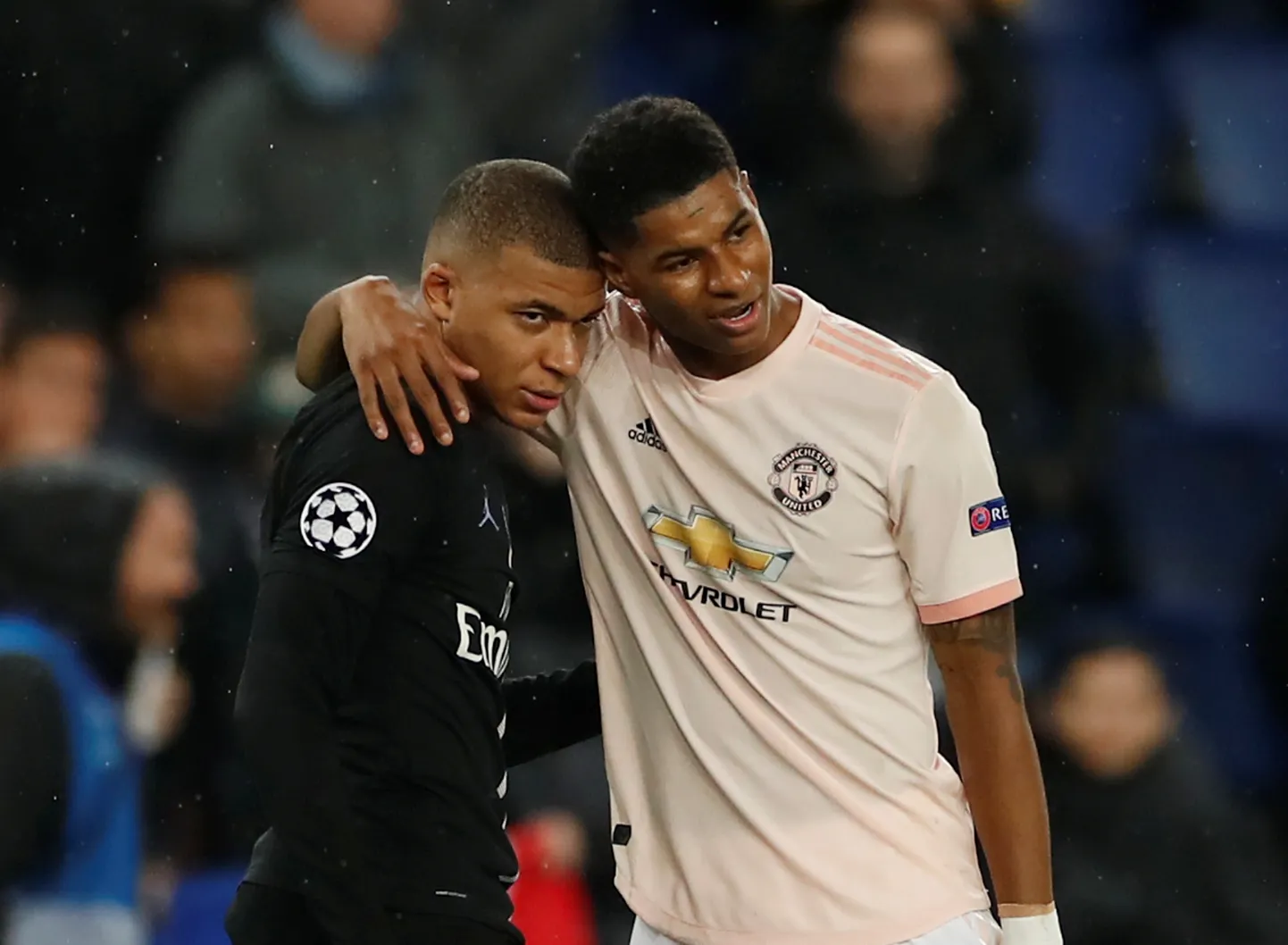 Kylian Mbappe (vasakul) ja Marcus Rashford.