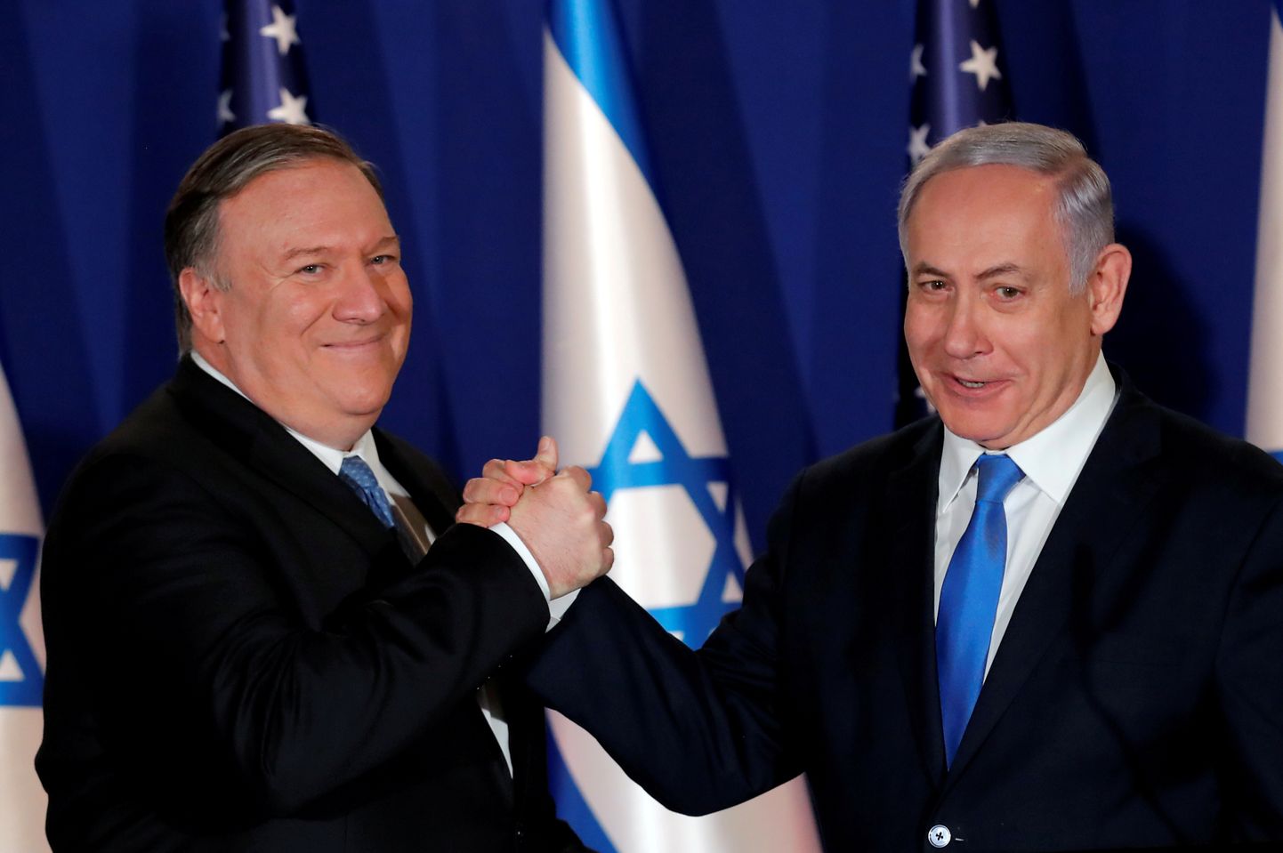 Mike Pompeo ja Benjamin Netanyahu.