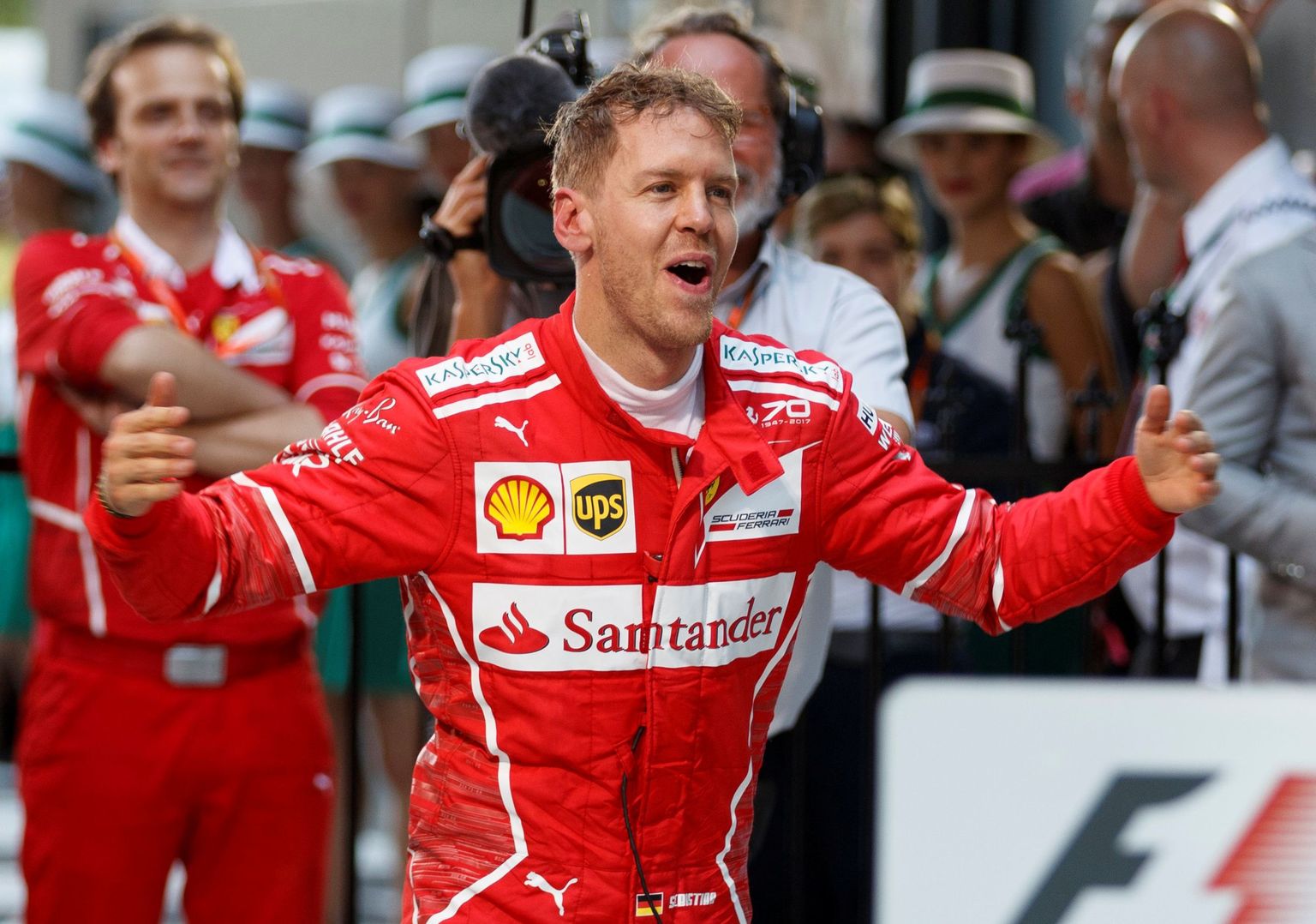 Siiras rõõm: Sebastian Vettel lõpetas etapivõiduga Ferrari ootuse.