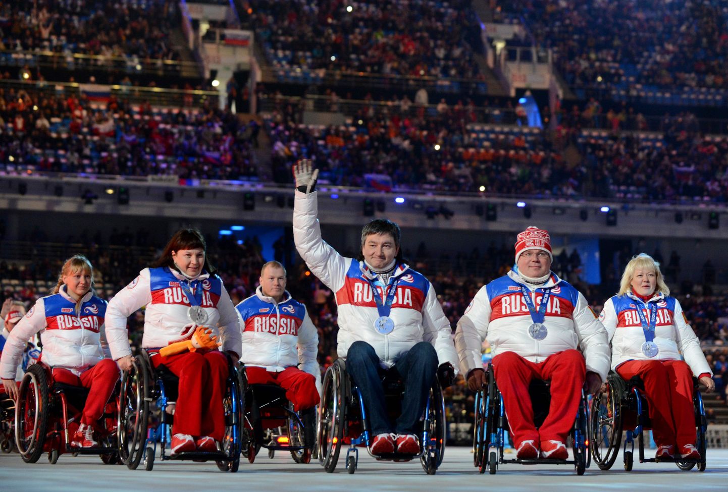 Venemaa sportlased Sotši paraolümpiamängudel 2014. aastal.