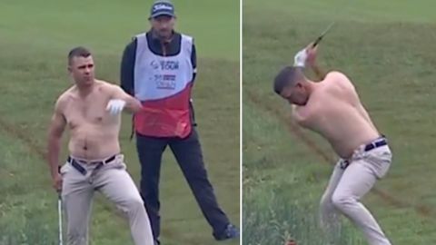 VIDEO ⟩ Golfimängija otsustas keset võistlust riided seljast kiskuda