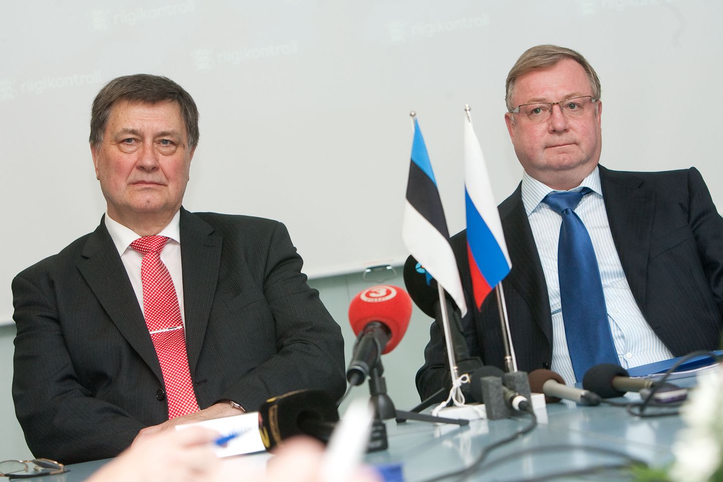 Riigikontrolör Mihkel Oviir ja Vene Kontrollikoja esimees Sergei Stepašin.