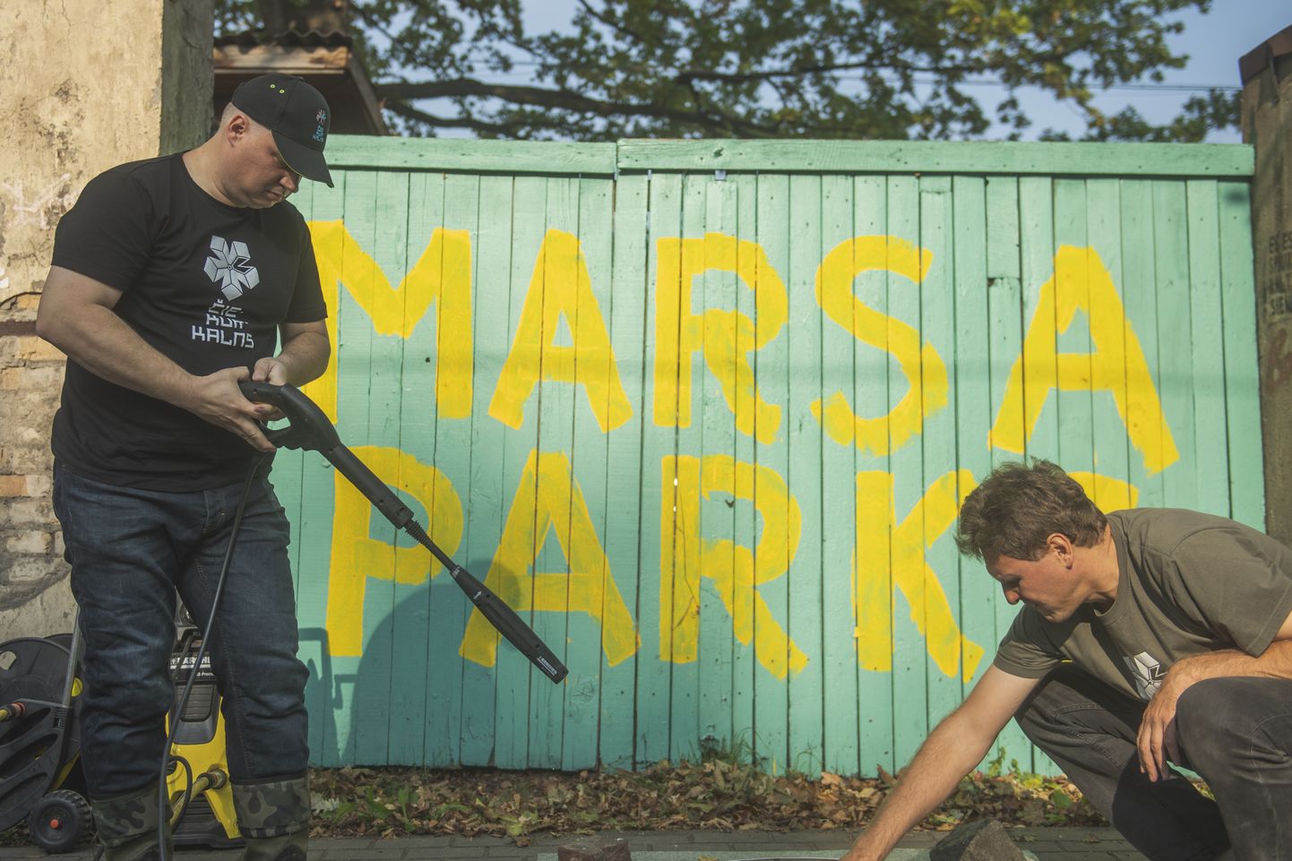 Foto: Marsa parka aktīvistu preses brīfings