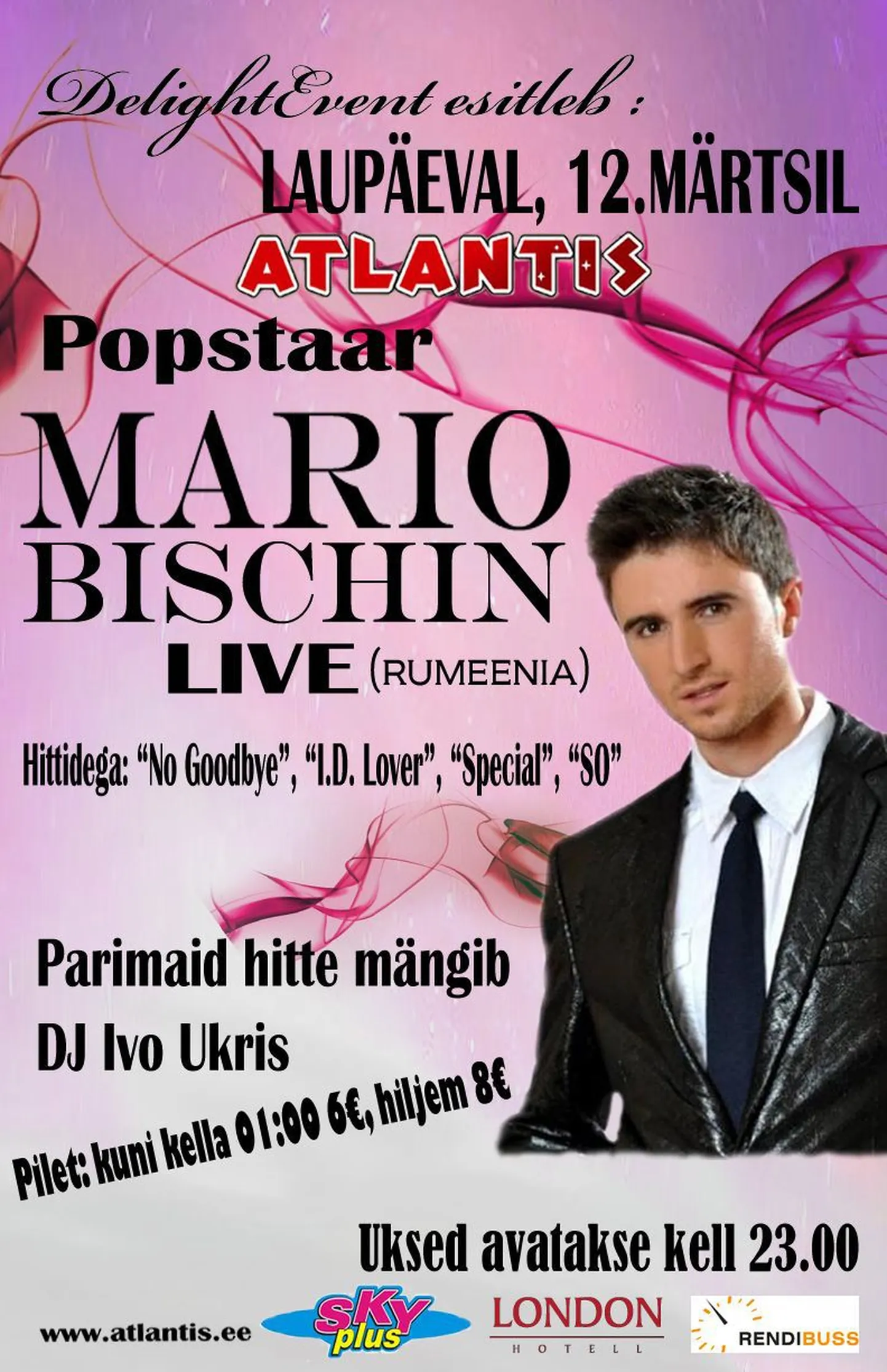 Bacardi Weekend toob Club Atlantise lavale Mario Bischini!