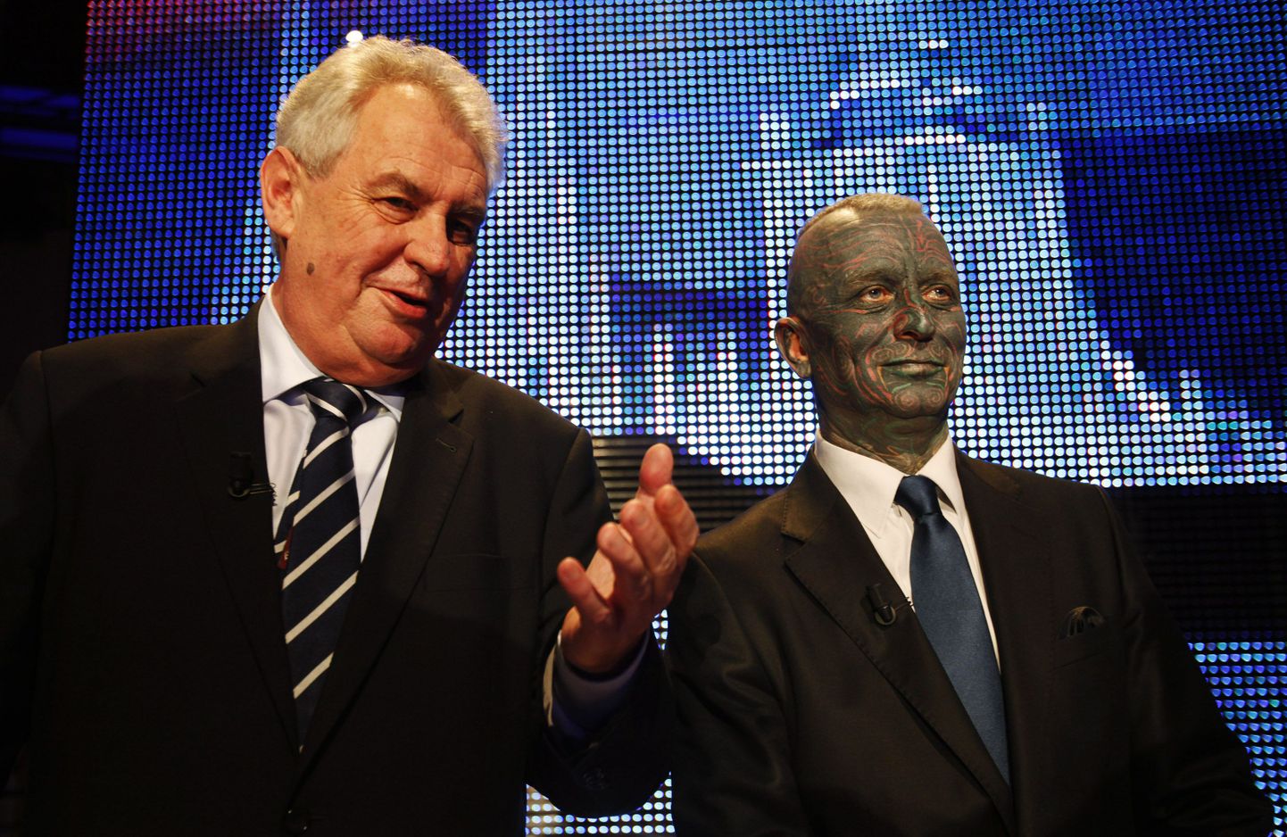 Presidendikandidaadid Miloš Zeman (vasakul) ja Vladimir Franz.