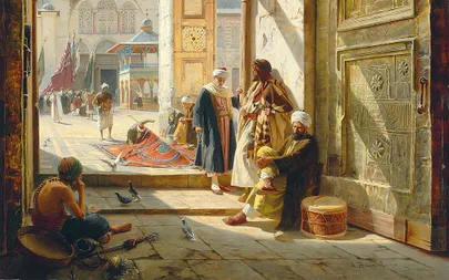 Kunstnik G. Bauernfeindi kujutis elust Damaskuses 1890. aastal.