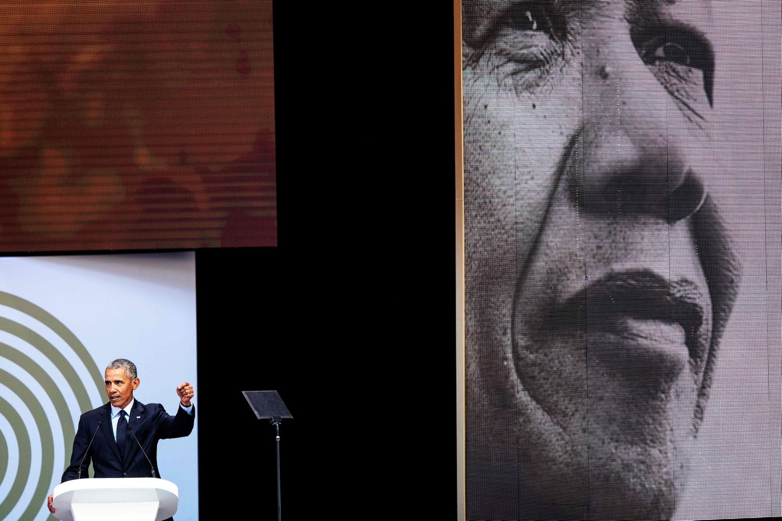 Barack Obama pidas Nelson Mandela 100. sünniaastapäeva puhul Johannesburgis kõne.