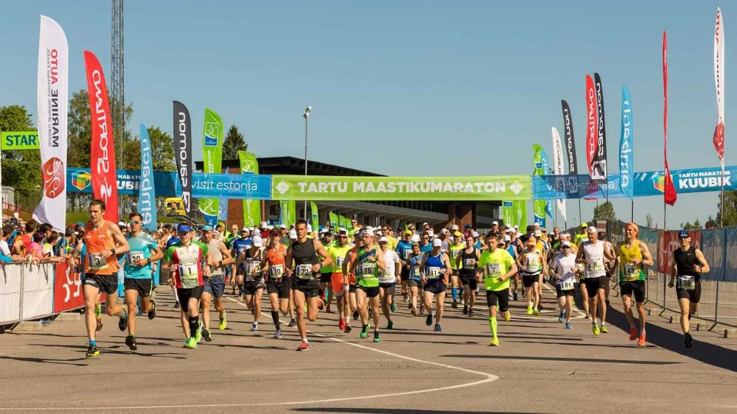 Tartu maastikumaratoni start 2018. aastal.