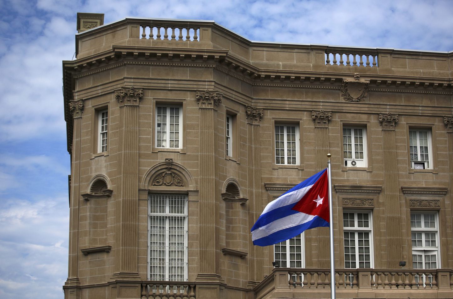 Kuuba lipp saatkonna ees Ühendriikides Washingtonis.