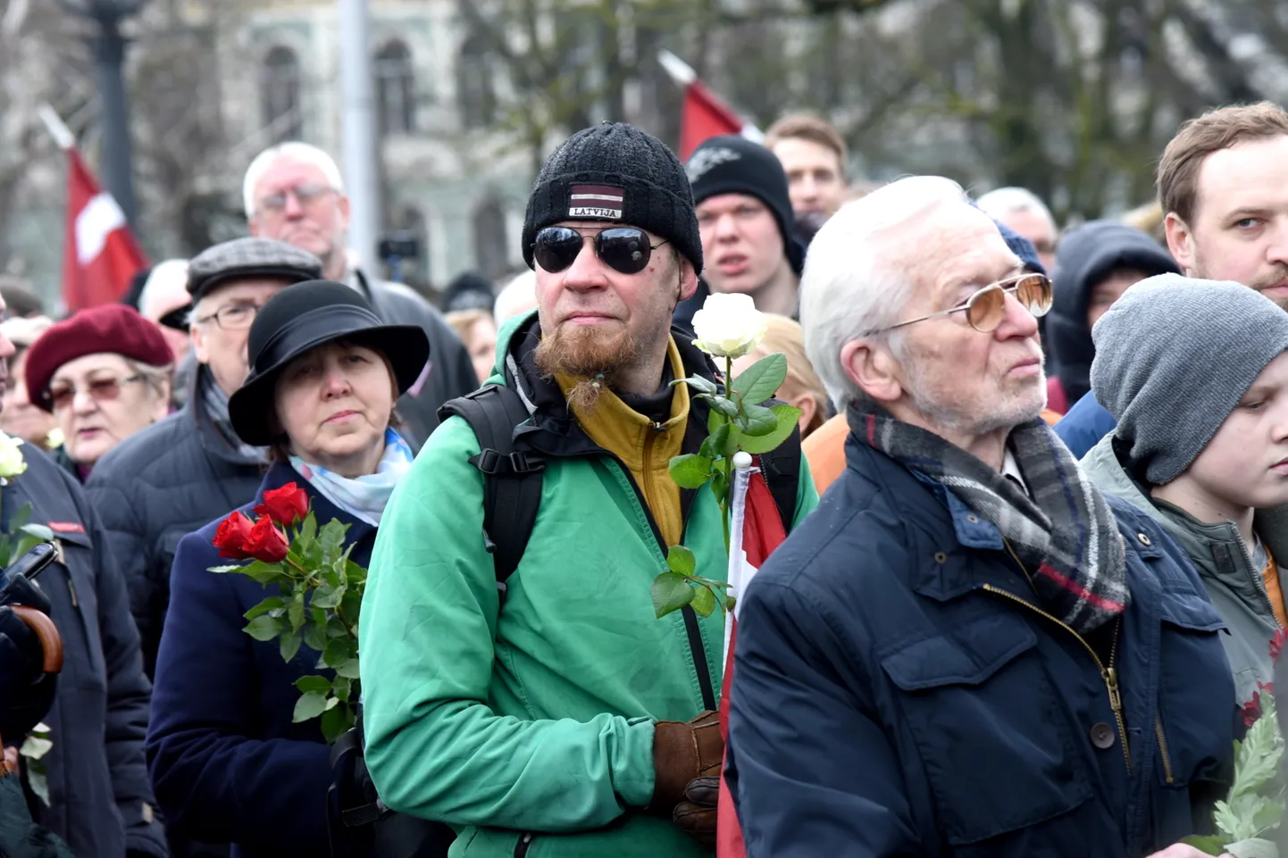 Organizācijas "Daugavas Vanagi" rīkotais leģionāru piemiņas gājiens.