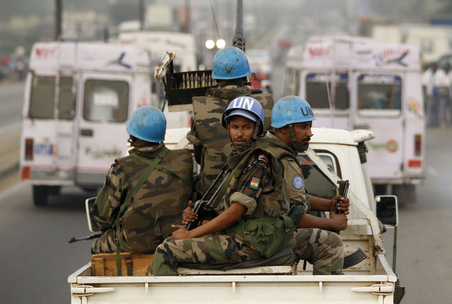 ÜRO rahuvalvajad patrullimas Abidjanis.