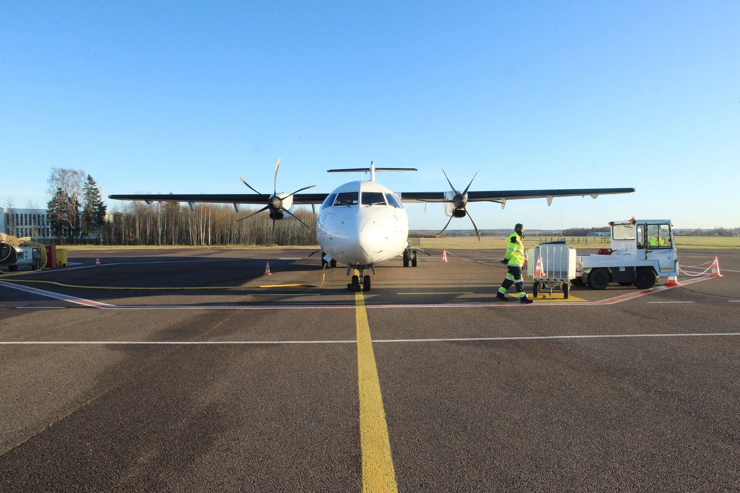 Finnairi lennuk Tartu Lennujaamas.
