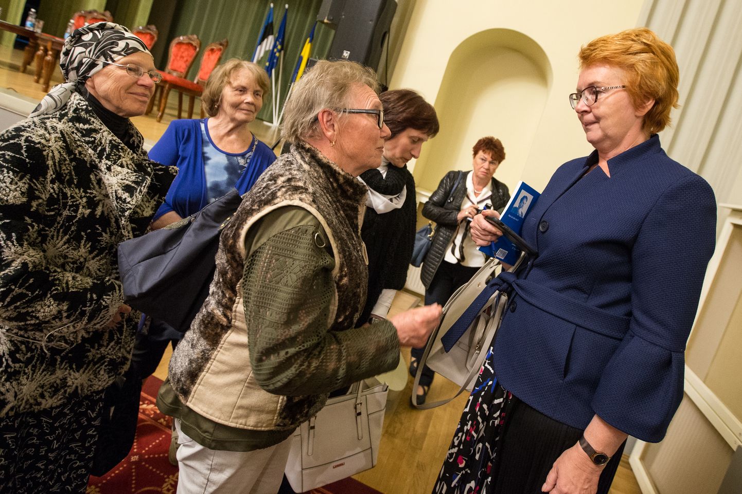 Yana Toom kohtumisel oma toetajatega Sillamäe kultuurikeskuses mullu kevadel.