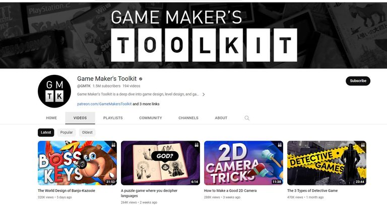 Youtube'i kanalil Game Maker's Toolkit on tänaseks juba 1,5 miljonit fänni.