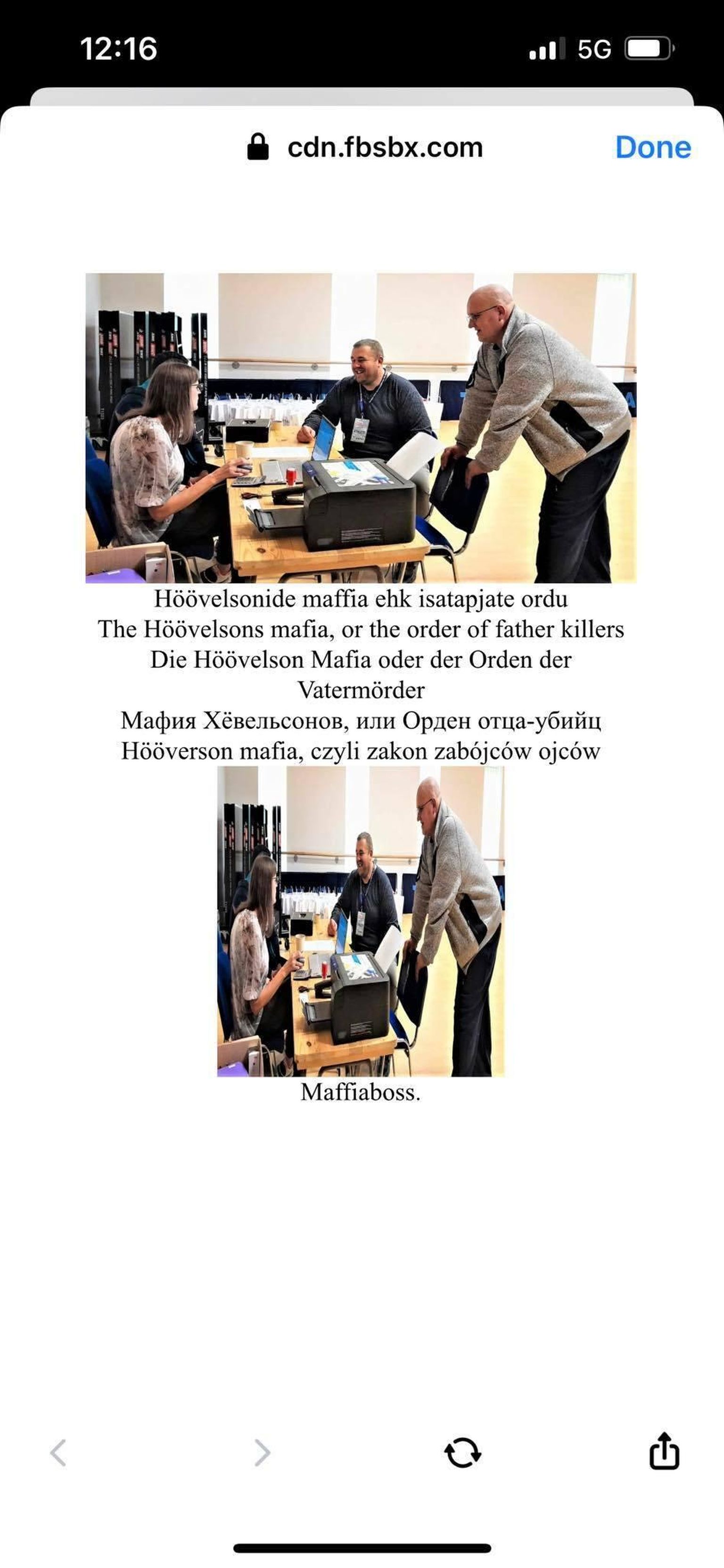Riho Rannikmaalt pärit pilt, mille ta saatis Rain Arukaevule. Meelis Höövelsoni sõnul rändas see aga ka Euroopasse.