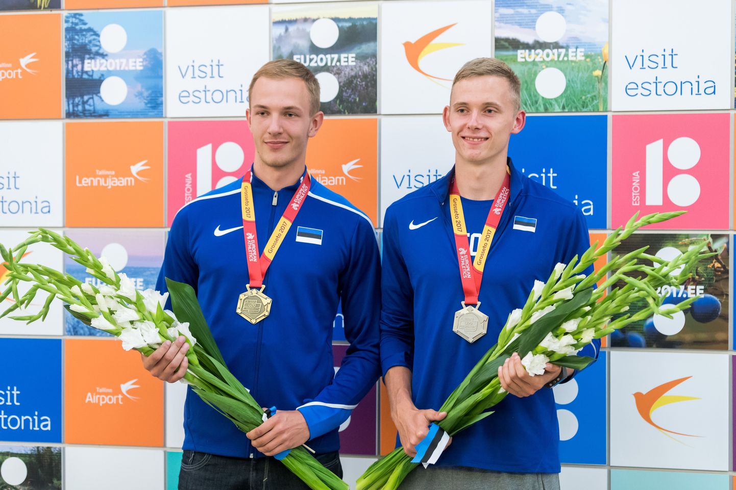 Suvised U20 EMi medalistid Karel Tilga (vasakul) ja Johannes Erm võivad järgmisest aastast saada meeskonnakaaslasteks ka ülikooli tasandil.