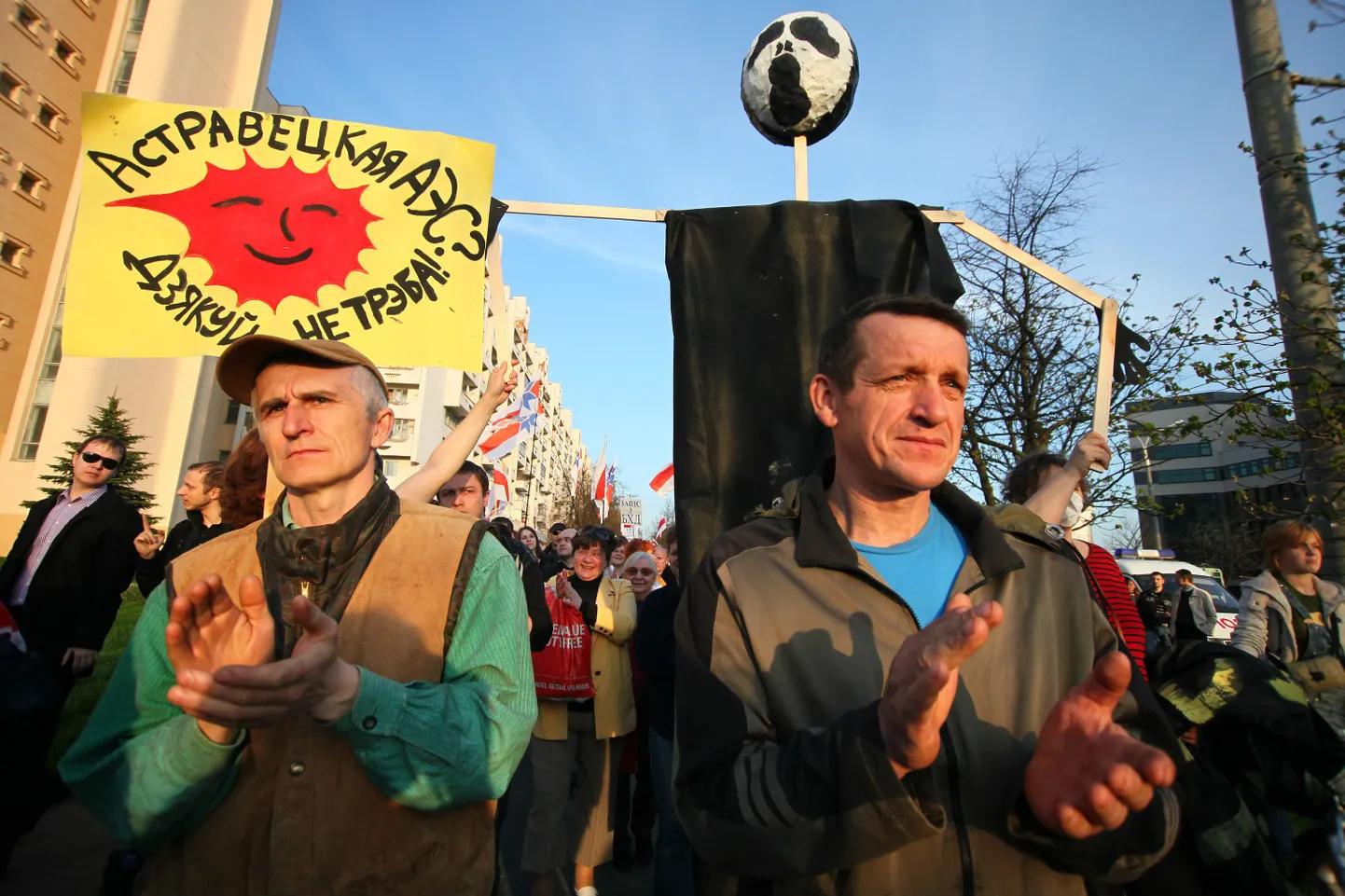 Valgevenelased eelmisel aastal tuumajaama vastu protesteerimas
