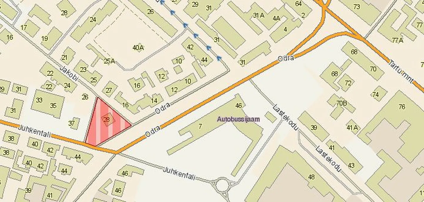 Jakobi 28 kinnistu Tallinna kesklinnas.