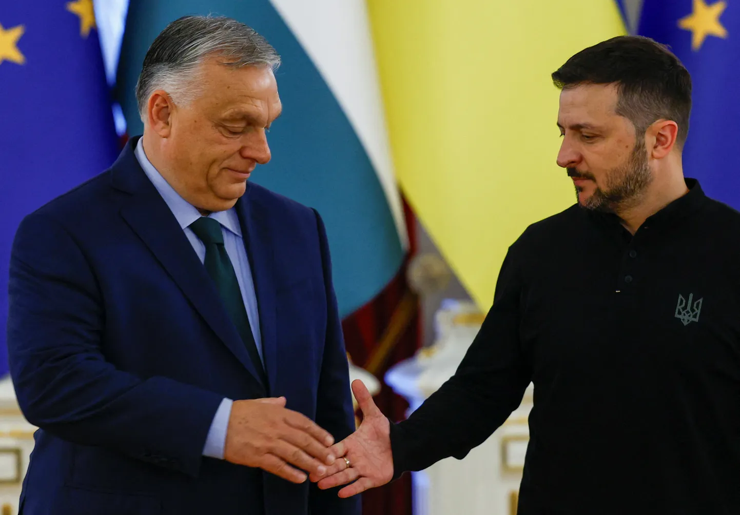 Ungari peaminister Viktor Orbán ja Ukraina president Volodõmõr Zelenskõi Kiievis.