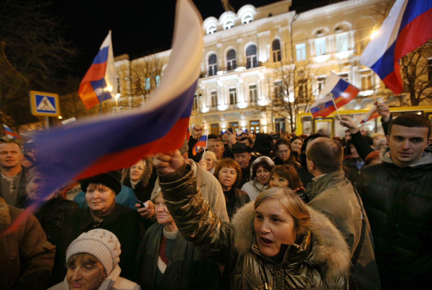 Venemeelsed protestijad Sevastopolis.